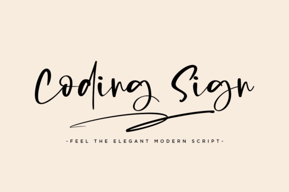 Coding Sign: A Handwritten Font for Elegant Branding