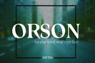 Orson: A Cool Serif Font for Creative Projects