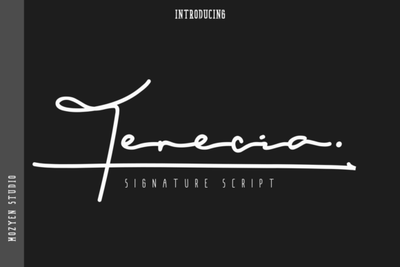 Terecia: A Modern Script Typeface for Web Design