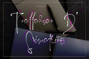 Trafalgar D Signature: A Refined Script Font for Editorial Design