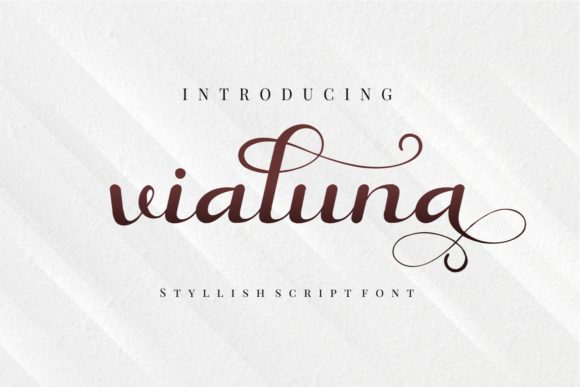 Vialuna Font: Elegant Script for Handmade Labels & Cards